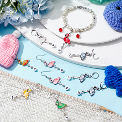 Alloy Enamel Pendant Locking Stitch Markers&nbsp;HJEW-AB00142