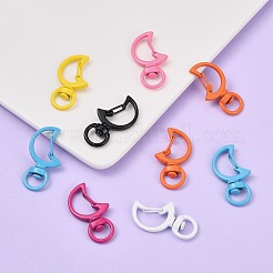 Spray Painted Alloy Swivel Snap Hooks Clasps&nbsp;PALLOY-T080-13-NR