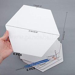Hexagon Painting Canvas Panel Drawing Boards&nbsp;DIY-NB0004-10