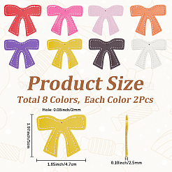 16Pcs 8 Colors PU Leather Pendants&nbsp;DIY-CL0001-29