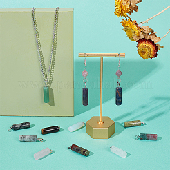 12Pcs 12 Styles Natural & Synthetic Mixed Gemstone Pendants&nbsp;G-CA0001-62