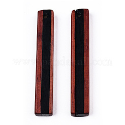 Opaque Resin & Wood Pendants&nbsp;RESI-N039-06B