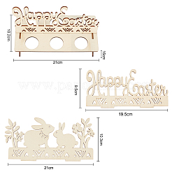 2 Sets 2 Style Bunny Laser Cut Wood Easter Egg Shelves&nbsp;WOOD-SD0001-03