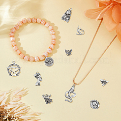 100Pcs 10 Style Tibetan Style Alloy Pendants&nbsp;TIBEP-DC0001-25
