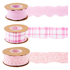 3 Rolls 3 Styles Wrinkle Polyester Ribbon&nbsp;OCOR-TA0002-99B