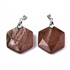 Natural Red Jasper Pendants&nbsp;G-T131-27B