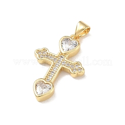 Easter Brass Clear Cubic Zirconia Pendants&nbsp;KK-A303-09D-G