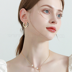 2 Pairs Tartan Pattern Enamel Chunky Hinged Hoop Earrings for Women&nbsp;EJEW-BBC0001-27B