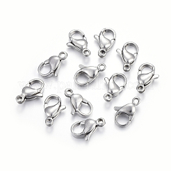 Tarnish Resistant 304 Stainless Steel Lobster Claw Clasps&nbsp;STAS-F182-01P-C