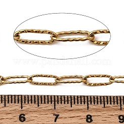 PVD Vacuum Plating 304 Stainless Steel Textured Paperclip Chains&nbsp;CHS-I009-01G-A