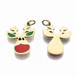 316 Surgical Stainless Steel Enamel Charms&nbsp;X-STAS-S116-008G