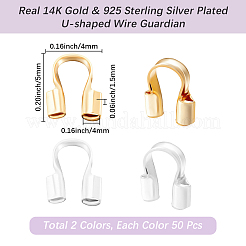 100Pcs 2 Colors Brass Wire Guardian&nbsp;KK-BBC0028-58A