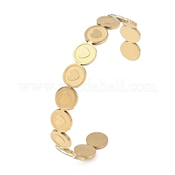 201 Stainless Steel Cuff Bangles for Women&nbsp;BJEW-T024-01A-G