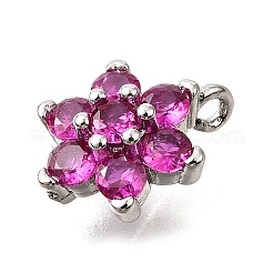 Brass Micro Pave Cubic Zirconia Pendants&nbsp;KK-D356-01A-P