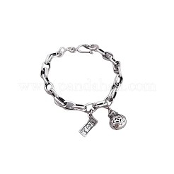 Hip-hop Style Brass Charm Bracelets&nbsp;FS-WG7DD61-02
