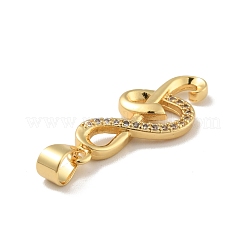 Brass Micro Pave Cubic Zirconia Pendants&nbsp;KK-B059-25G