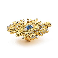 Alloy Rhinestone Open Cuff Rings&nbsp;RJEW-A057-03G