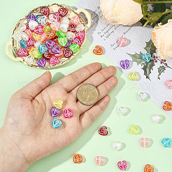 200Pcs 10 Colors Transparent Resin Beads&nbsp;RESI-SC0006-49