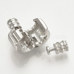 Brass European Style Clasps&nbsp;X-PDLC-Q001-02