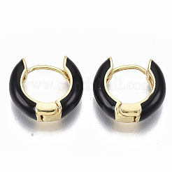 Brass Huggie Hoop Earrings&nbsp;EJEW-S209-01A