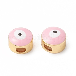Eco-Friendly Rack Plating Brass Enamel Slide Charms&nbsp;KK-F835-31-G