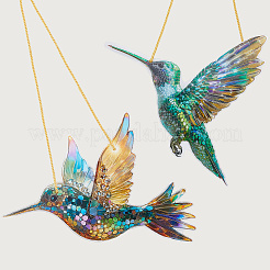 2Pcs 2 Styles Acrylic Bird Hanging Suncatchers&nbsp;HJEW-CN0001-32