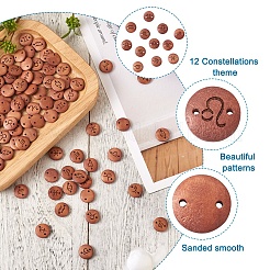 240Pcs 12 Style Laser Cut Wood Connector Charms&nbsp;WOOD-CD0001-34