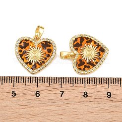 Brass Micro Pave Clear Cubic Zirconia Pendants&nbsp;CU-CBA415D-11G-03