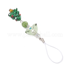 Christmas Handmade Lampwork & Polymer Clay Rhinestone Pendant Decoratins&nbsp;HJEW-TA00364