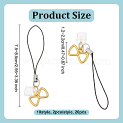 20Pcs 10 Style Alloy Mobile Straps&nbsp;HJEW-OC00112