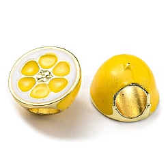 Brass Enamel European Beads&nbsp;KK-D038-10G