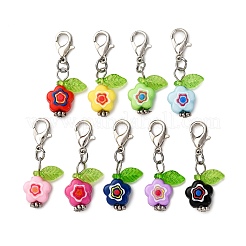 Acrylic Flower Pendant Decorations&nbsp;HJEW-JM04074-01