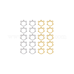 20Pcs 2 Colors 304 Stainless Steel Charms&nbsp;STAS-DC0013-73