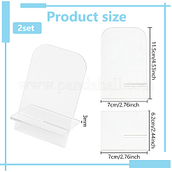 Acrylic Slant Back Postcard Display Stands&nbsp;ODIS-WH0078-86C