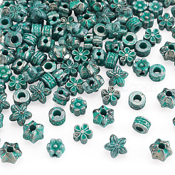 100Pcs 5 Styles Tibetan Style Alloy Beads&nbsp;FIND-TA0010-99ABG