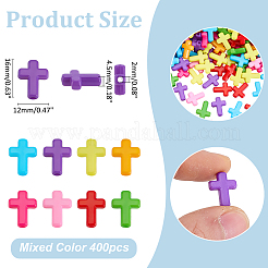 400Pcs Opaque Acrylic Beads&nbsp;SACR-ME0001-01