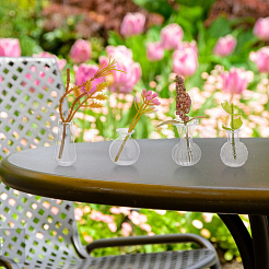 7Pcs 7 Styles Glass Vase Miniature Flowerpot Ornaments&nbsp;AJEW-FH0007-02