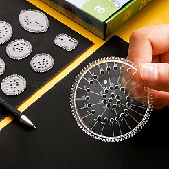 22Pcs Multifunctional Plastic Geometric Drawing Ruler Set&nbsp;PW-WG375D0-01