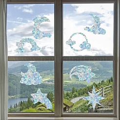 Waterproof PVC Colored Laser Stained Window Film Static Stickers&nbsp;DIY-WH0314-132