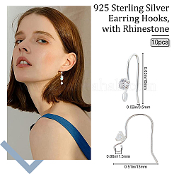 10Pcs 925 Sterling Silver Earring Hooks&nbsp;STER-BBC0001-14