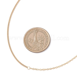 1.5MM Brass Cable Chain Curb Chain Necklaces for Women&nbsp;NJEW-JN05555-02