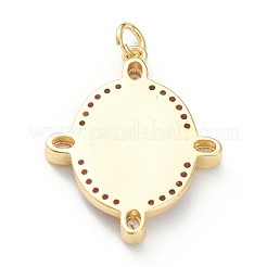 Brass Micro Pave Cubic Zirconia Pendants&nbsp;ZIRC-P200-11B-G02