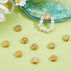 10Pcs 5 Colors 304 Stainless Steel Enamel Beads&nbsp;STAS-DC0017-42
