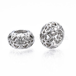 Rack Plating Alloy European Beads&nbsp;MPDL-N039-075