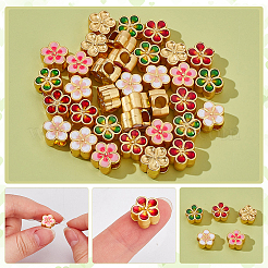 40Pcs 5 Colors Alloy European Beads&nbsp;FIND-WR0012-38