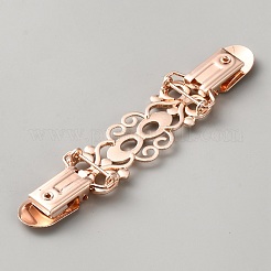 Flower Zinc Alloy & Rhinestone Cardigan Clips&nbsp;JEWB-WH0039-55RG