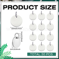 30Pcs 201 Stainless Steel Pendants&nbsp;STAS-ME0001-95