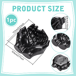 Resin Hand Shaped Decorative Jewelry Trays&nbsp;ODIS-WH0108-100B