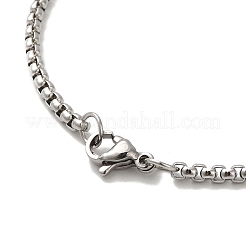Two Tone Hollow Sailor Knot Alloy Pendant Necklace with Box Chains&nbsp;NJEW-D048-09MC
