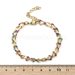 304 Stainless Steel Twisted Curb Chain Bracelets for Women&nbsp;BJEW-F488-10G